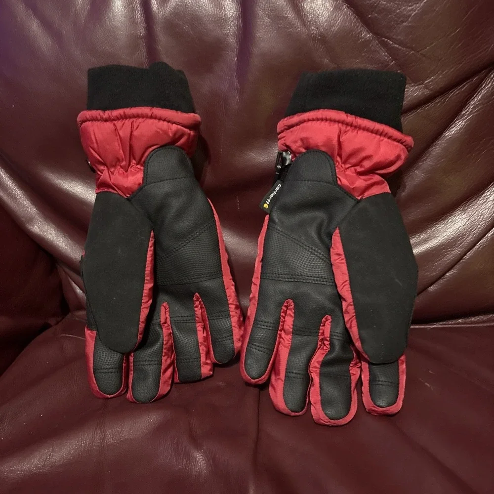 Carhartt Womens Gloves WA575 Size Medium Insulated Knit Cuff Crabapple Red